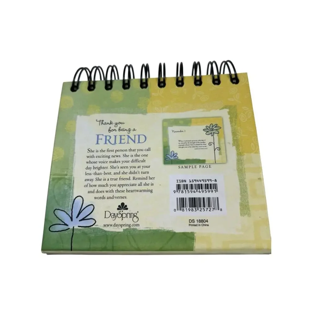 Thank you for Being a Friend Perpetual Desk Calendar Spiral Bound